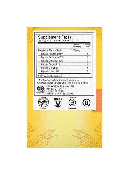 YOGI Chai Rooibos Tea Bags, Caffeine Free