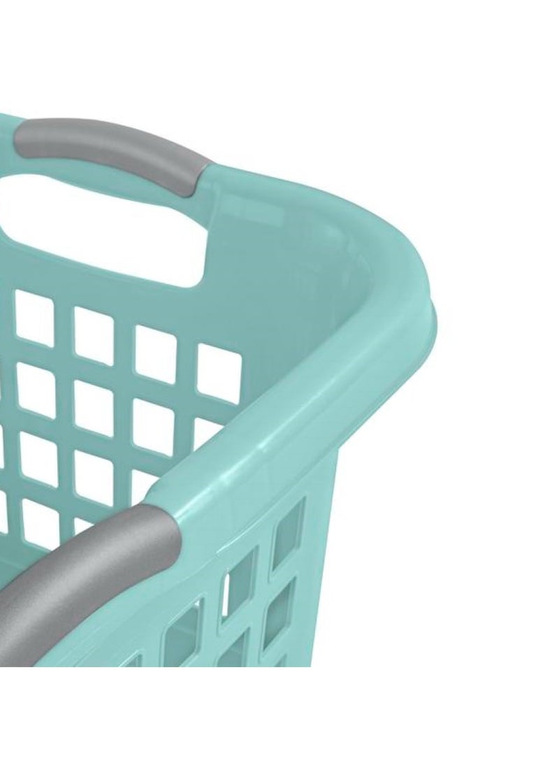 Sterilite Ultra Laundry Basket Aqua Chrome 71L