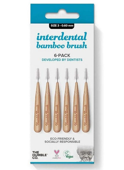 The Humble Co. Interdental Brush Bamboo Brushes Size 3-0.60 MM