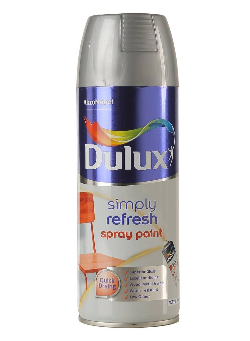 Dulux Simply Refresh Spray Paint 400 ML Metallic Silver