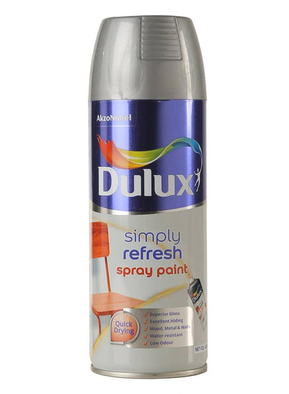 Dulux Simply Refresh Spray Paint 400 ML Metallic Silver