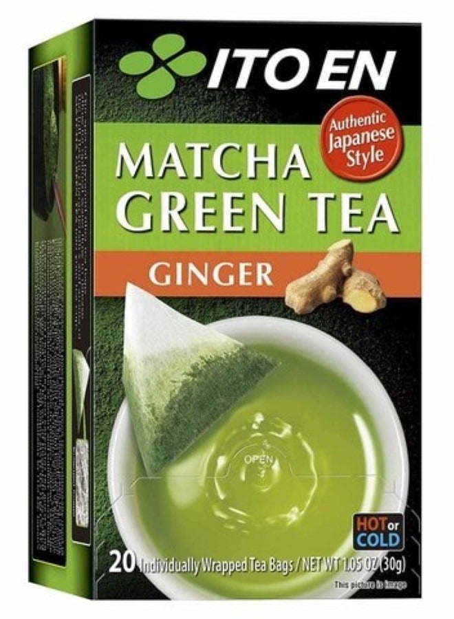 Ito En Matcha Green Tea Ginger 20 Tea Bags