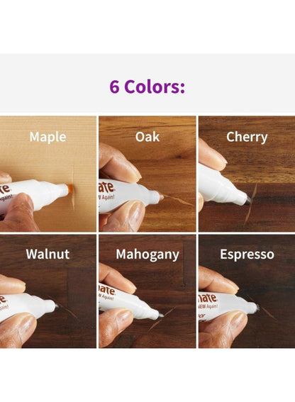 Rejuvenate Wood Repair Markers 6 Count - Brown Shades