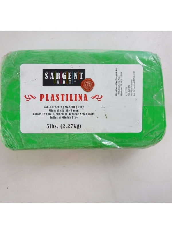 SARGENT ART Non-Hardening Modeling Clay Green 2.27 Kg