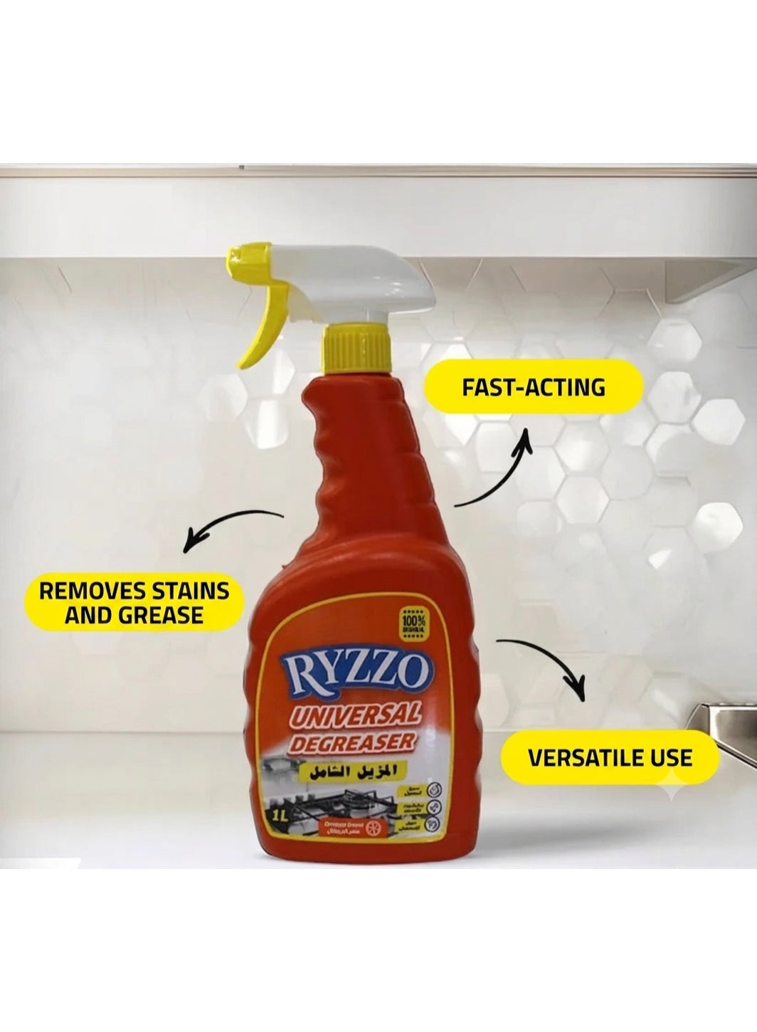 all purpose, cool dry, dry place, every day, multi purpose, note keep, oil grease, oil grime, orange scent, orange scent universal, ryzzo, scent universal, scent universal degreaser, tough oil, universal degreaser