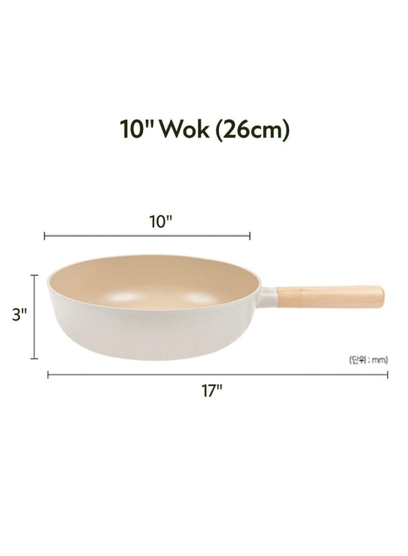 Neoflam Fika Cast Aluminum Wok 10" Beige