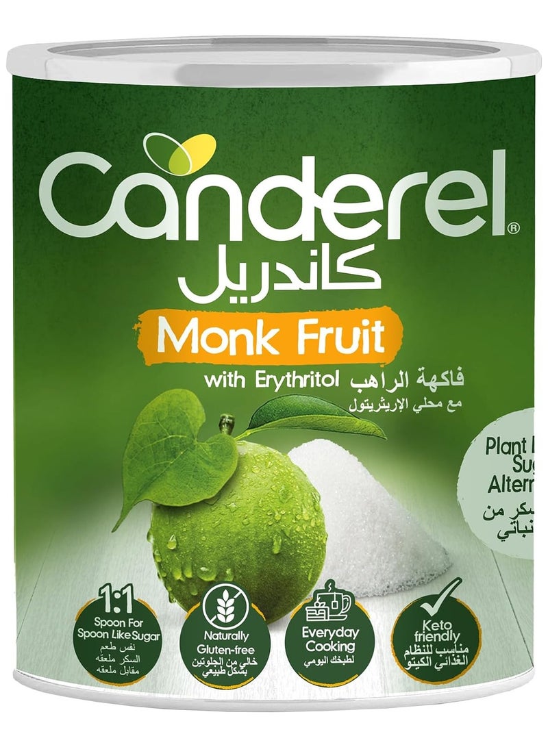 Canderel Monk Fruit Canister with Erythritol 500g