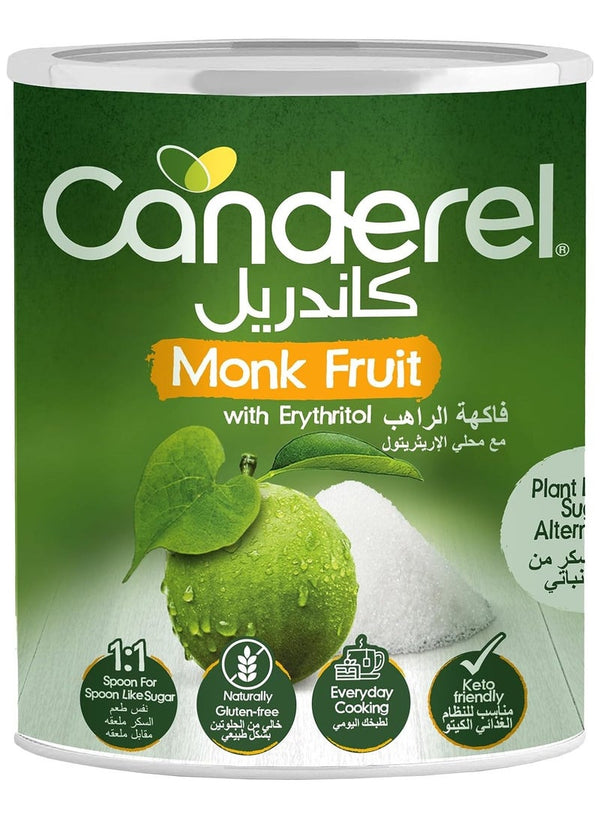Canderel Monk Fruit Canister with Erythritol 500g