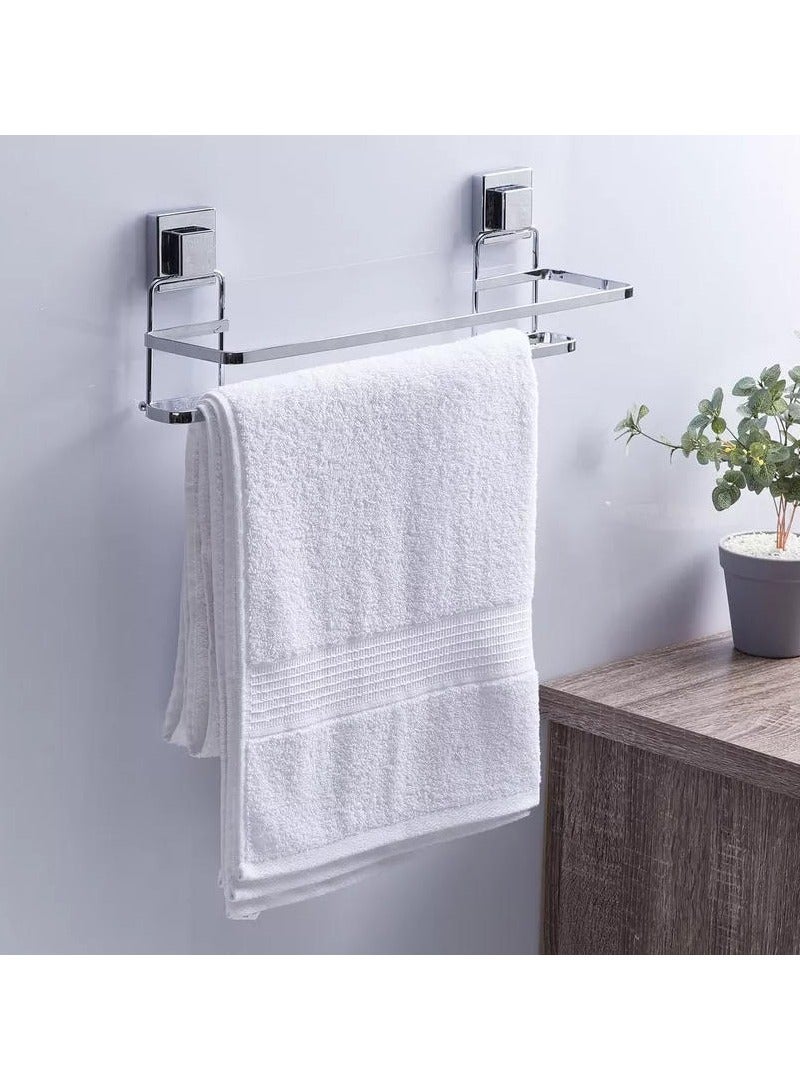 SMARTLOC Vacuum Suction Double Towel Rail Silver