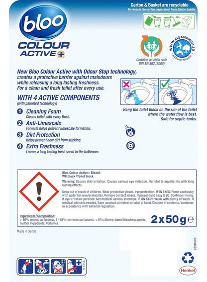 Bloo Power Active Balls Bleach Rim Block 100G