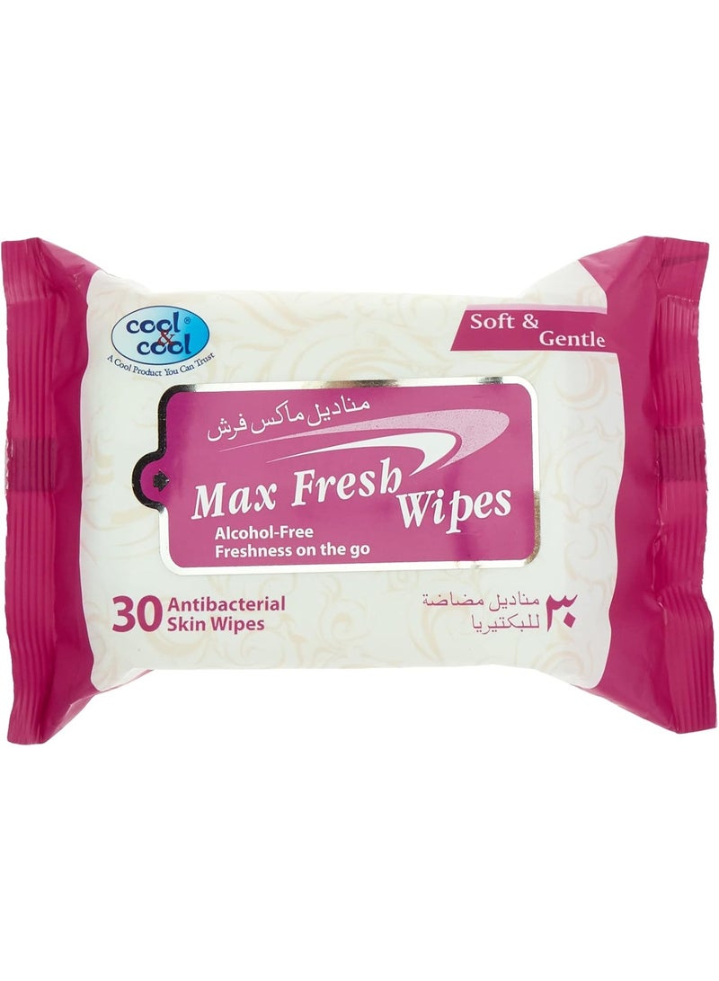 Cool & Cool Max Fresh Wipes 30 Pack