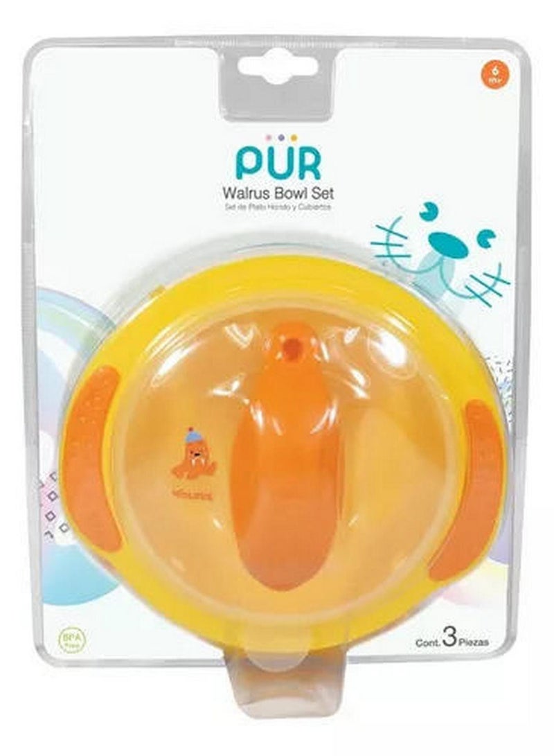 Pur Pur Walrus Mealtime Set Yellow