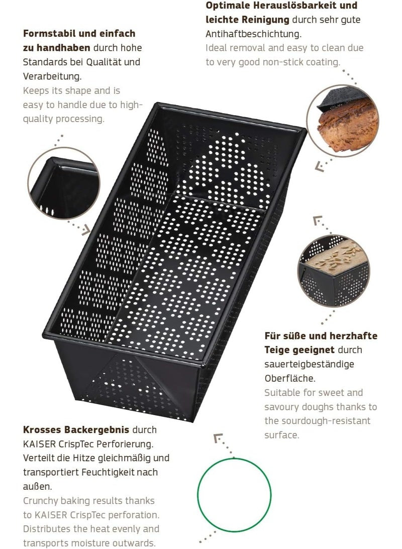 Kaiser Inspiration Perforated Bread Pan 25 cm Black