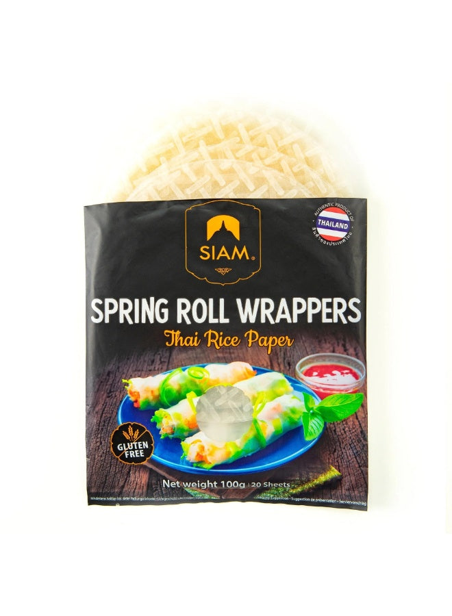 gluten-free, natural ingredients, per 100g, rice paper, roll wrappers, roll wrappers thai, sheets 100g, siam, spring roll, spring roll wrappers, thai rice, thai rice paper, vegan, wrappers thai, wrappers thai rice