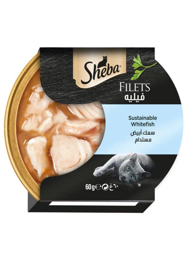 Sheba Filets Whitefish Wet Cat Food 60G