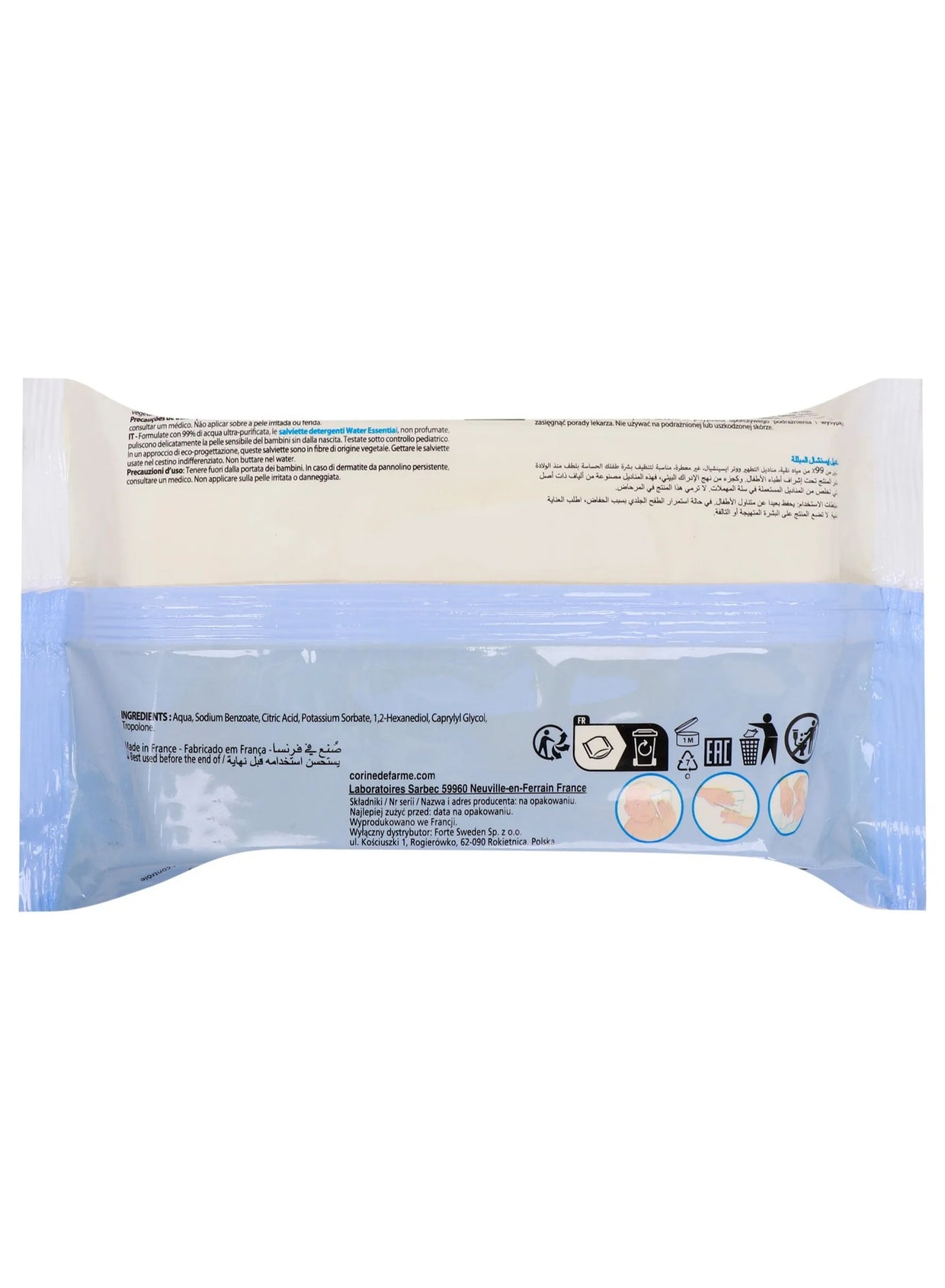 baby care, baby water, baby water essential, cleansing wipes, cleansing wipes x70, corine de farme, essential unscented, essential unscented cleansing, plant based, skincare, unscented cleansing, unscented cleansing wipes, water essential, water essential