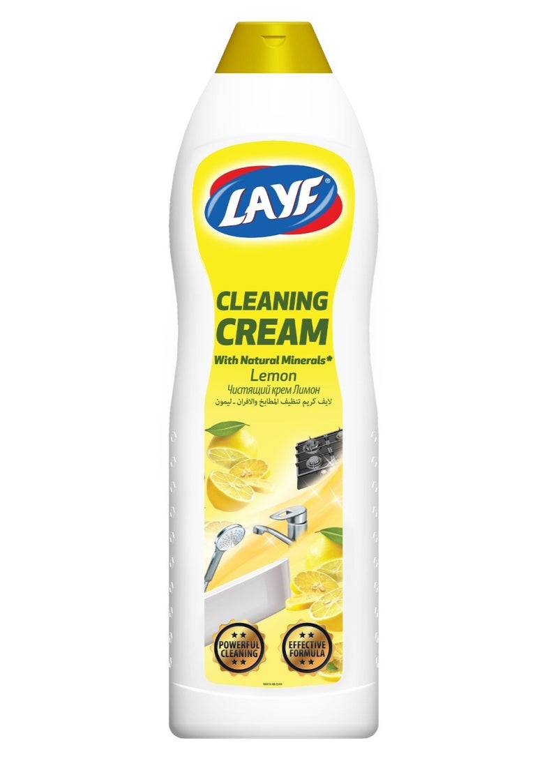 LAYF Cleaning Cream With Natural Minerals Lemon 735 ML
