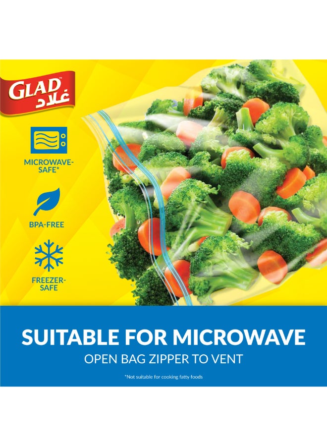 Glad Zipper Food Storage Freezer Bags 40 Count
