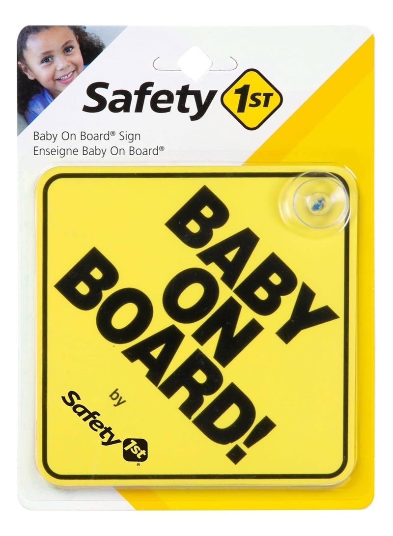 Safety 1st Baby On Board Sign - Premium Car Safety