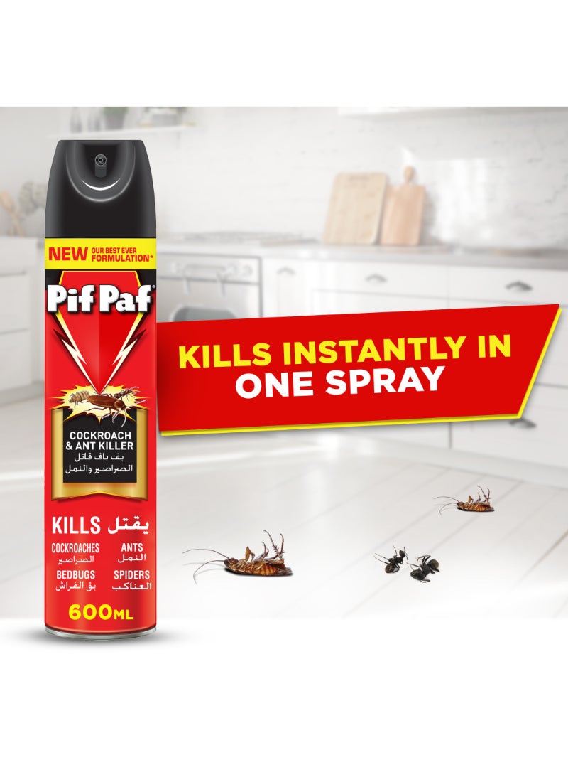Pif Paf Cockroach and Ant Killer Spray 600ml