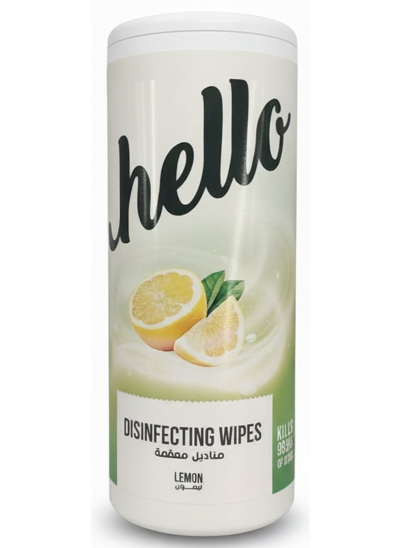 Hello Lemon Disinfecting Wipes - 50 Wipes