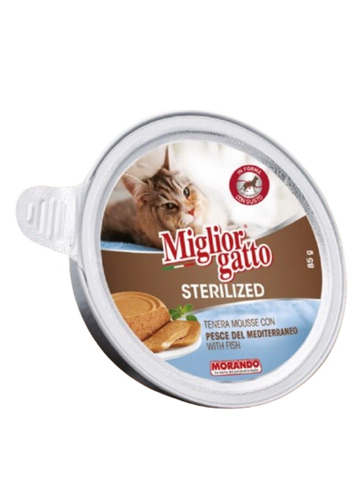 Miglior Gatto Sterilized Mousse with Fish Cat Food 85g