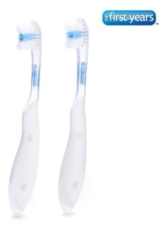 Toddler Toothbrush 2 Pack White - The FIRST Years