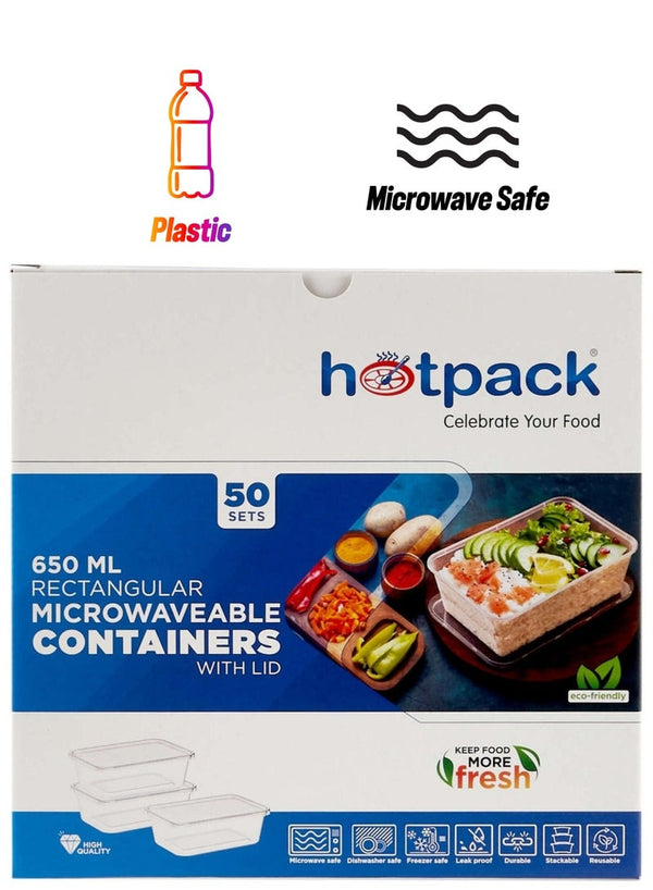 Hotpack Clear Microwave Container 650 ML