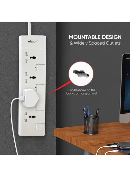 Elexon 4 Way Power Extension Socket