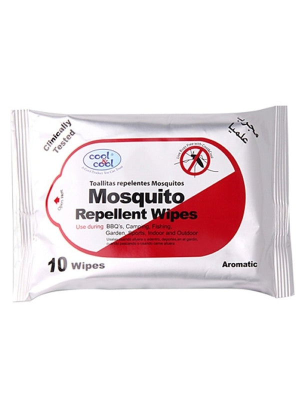 Cool & Cool Mosquito Repellent Wipes 10 Count
