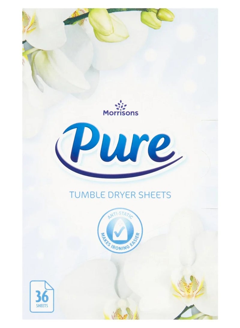 Morrisons Pure Tumble Dryer Sheets Pack of 36