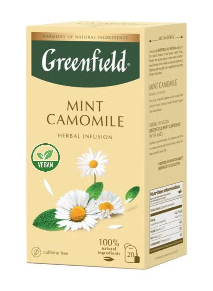 Greenfield Mint Camomile Herbal Infusion Tea