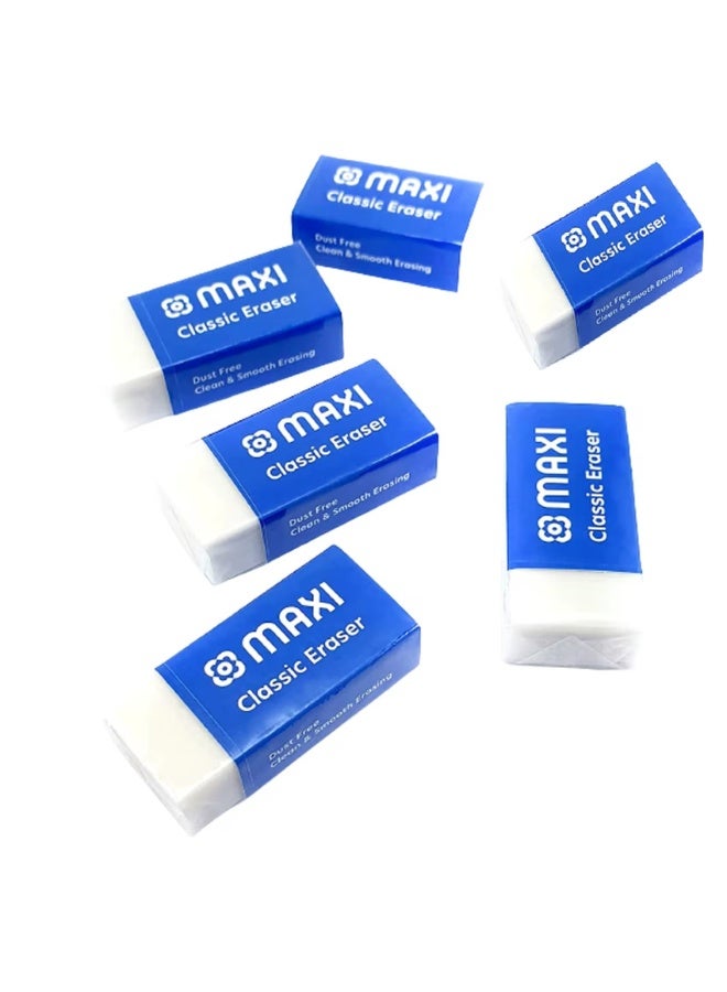 Maxi Classic Eraser Big Size Eraser 6 Pcs
