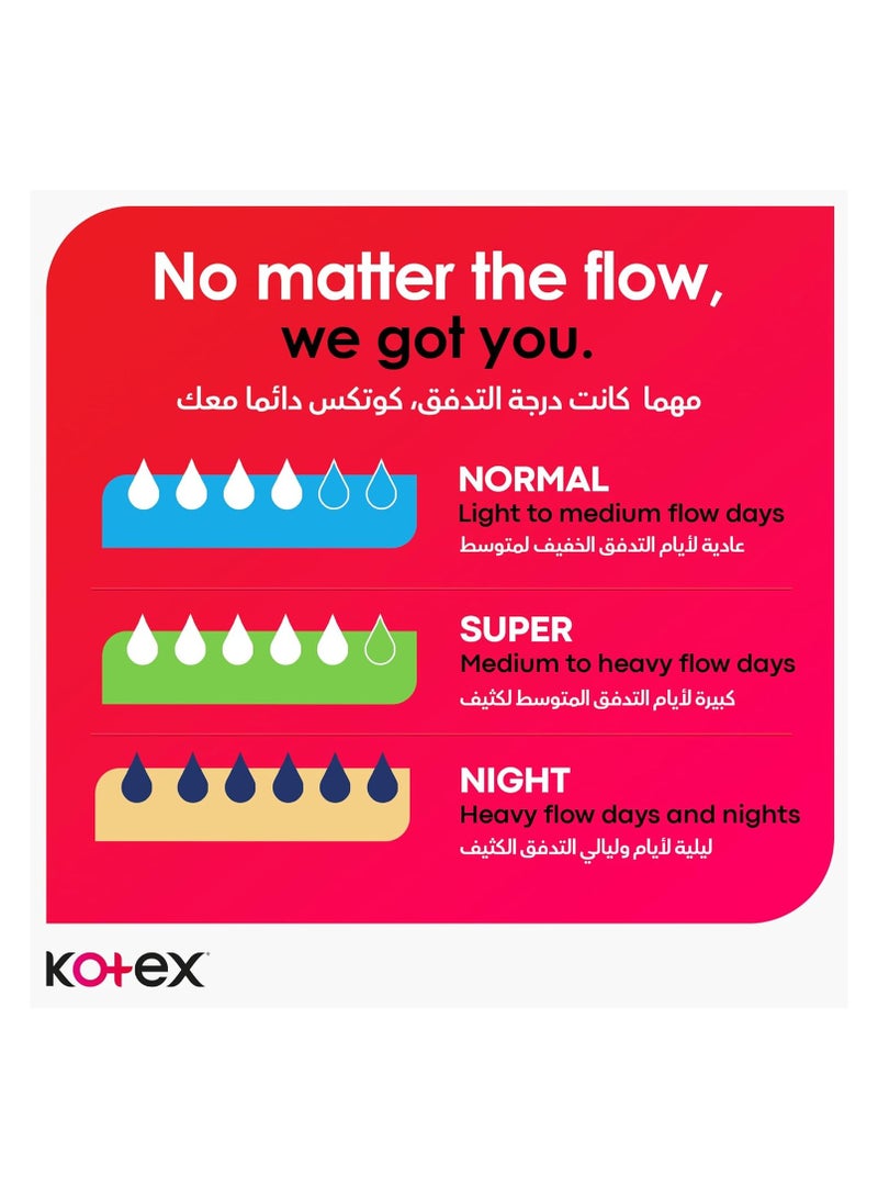 Kotex Maxi Protect Thick Pads Super Size