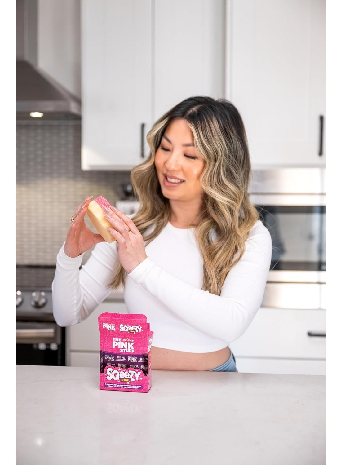 dual sided, free solution, home cleaning, pink stuff, pink stuff sqeezy, scratch free, scrubber sponge, sided scrubber, sponge scratch, sqeezy dual, sqeezy dual sided, star drops, stuff sqeezy, stuff sqeezy dual, ultimate home