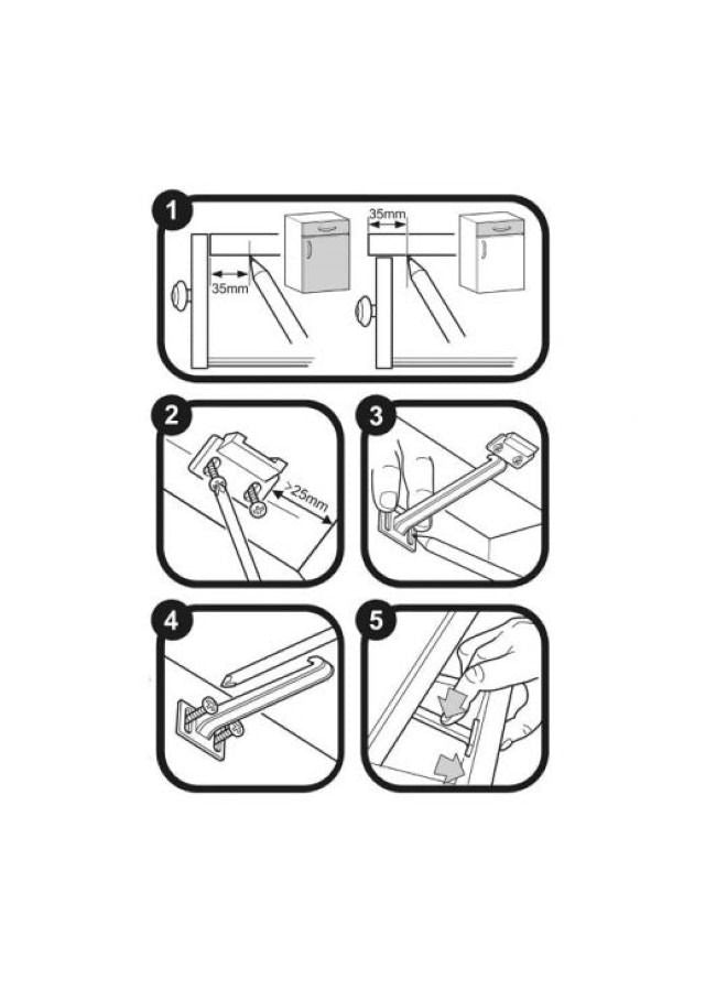 Clippasafe Cupboard & Drawer Locks - Pack Of 6