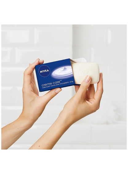 bar 100g, care soap, care soap bar, creme care, creme care soap, hand soap, hand wash, keep hands, nivea, oils cares, rich foam, soap bar, soap bar 100g, soft hand, wash soap
