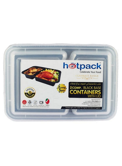 Hotpack 2 Compartment Container Pack - Premium Quality