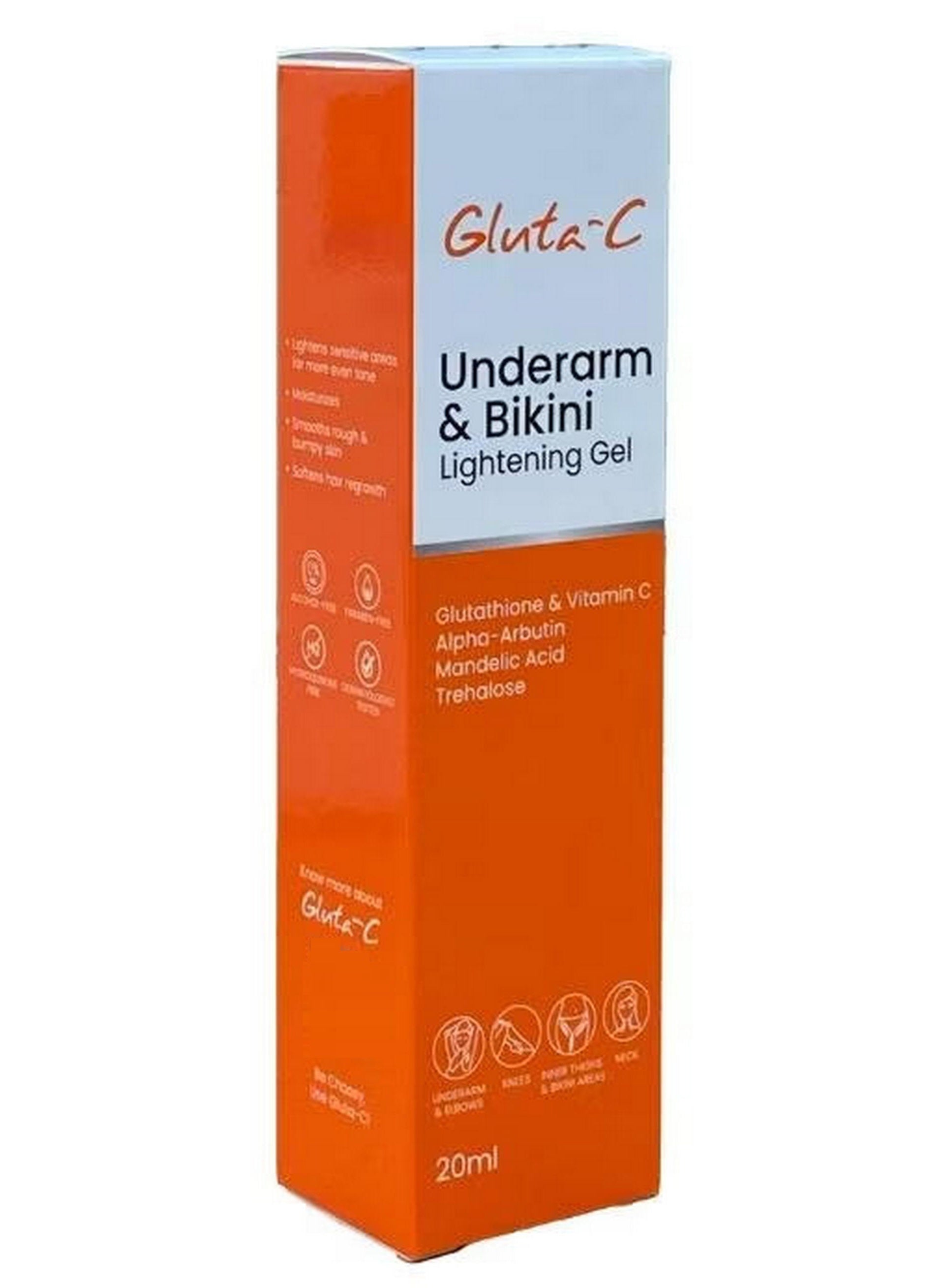antibacterial, bikini lightening, bikini lightening gel, gel 20ml, gel skin, gluta c, lightening gel, lightening gel 20ml, sensitive skin, skin care, skin soft, skin tone, skincare, underarm bikini, underarm bikini lightening