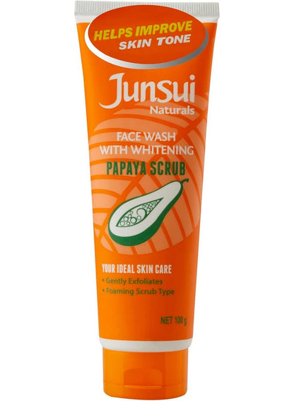 Junsui Naturals Face Wash With Whitening Papaya Scrub