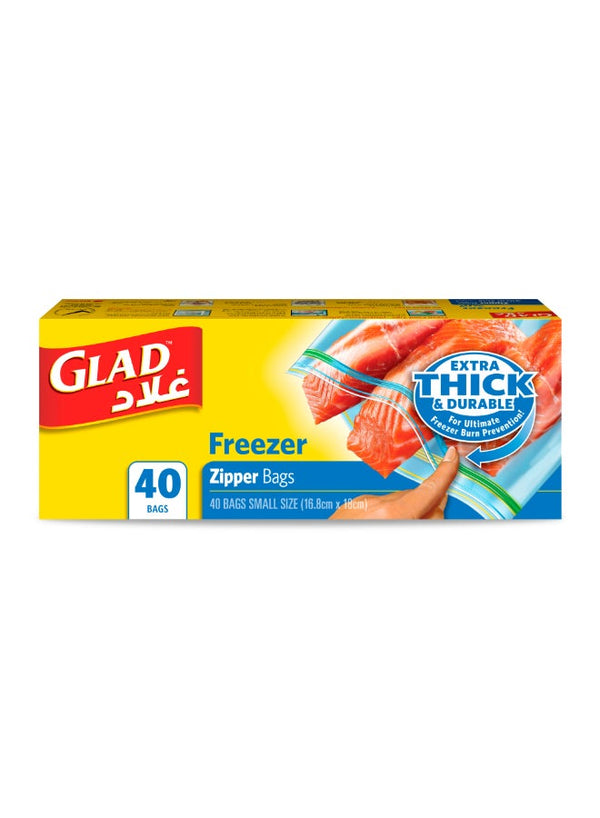 Glad Zipper Food Storage Freezer Bags 40 Count
