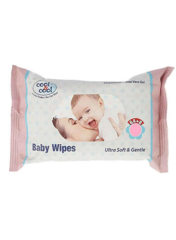Ultra Soft Baby Wipes 72 Pcs - Cool & Cool
