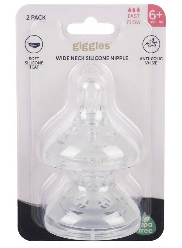 baby bottle, bpa free, fast flow, fast flow wide, flow wide, flow wide neck, free yes, giggles, neck silicone, neck silicone nipple, silicone, silicone nipple, soft bpa, wide neck, wide neck silicone
