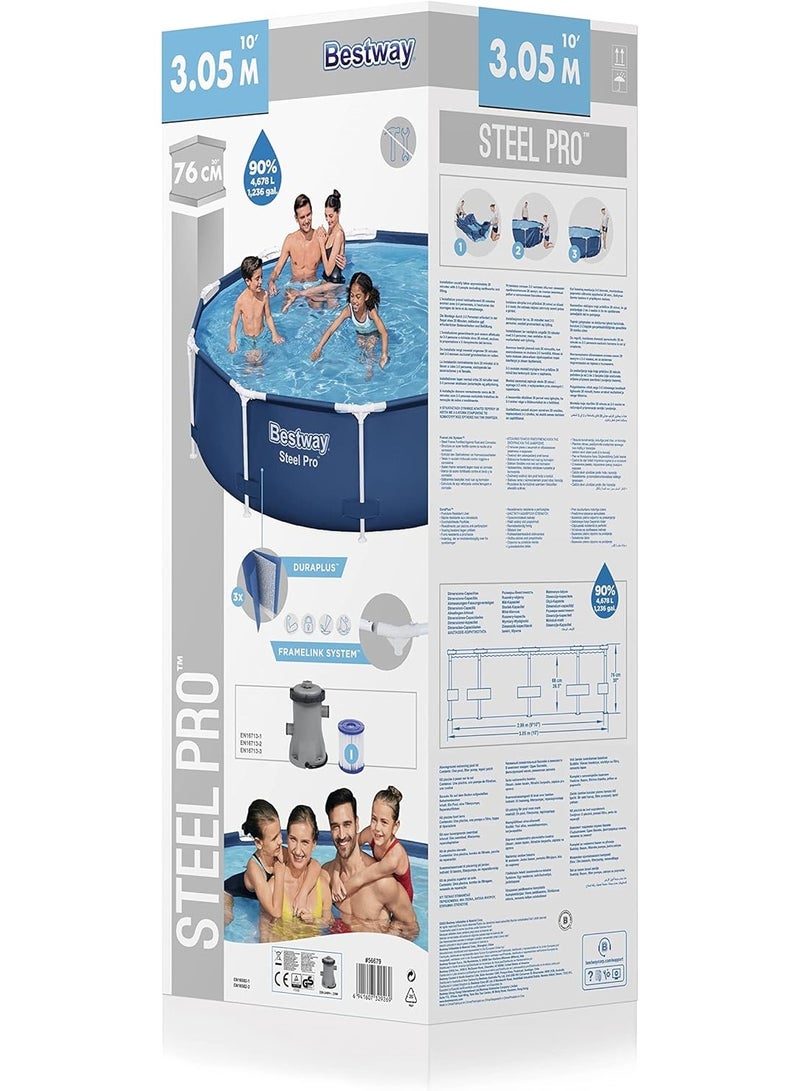 Bestway Steel Pro Frame Pool 3.05M - Premium Quality