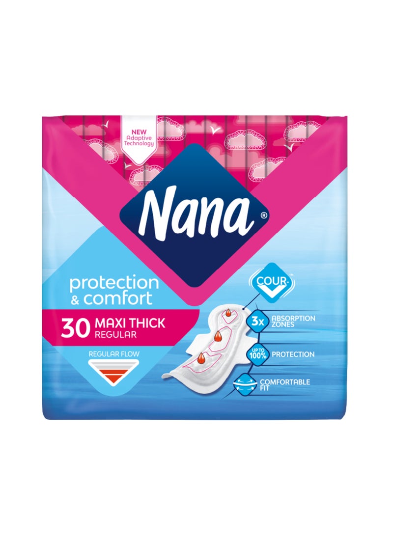 Nana Maxi Regular Protection Sanitary Pads 30 Pieces