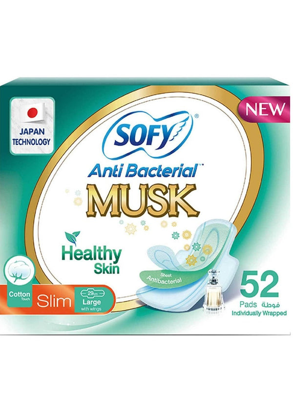 Sofy Anti-Bacterial Sanitary Pads Large - 52 Pieces