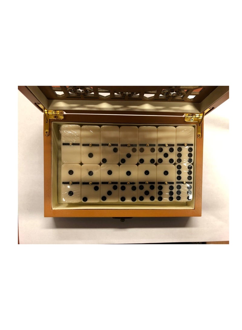 Dominoes Wooden Box Family Game - Dominoes