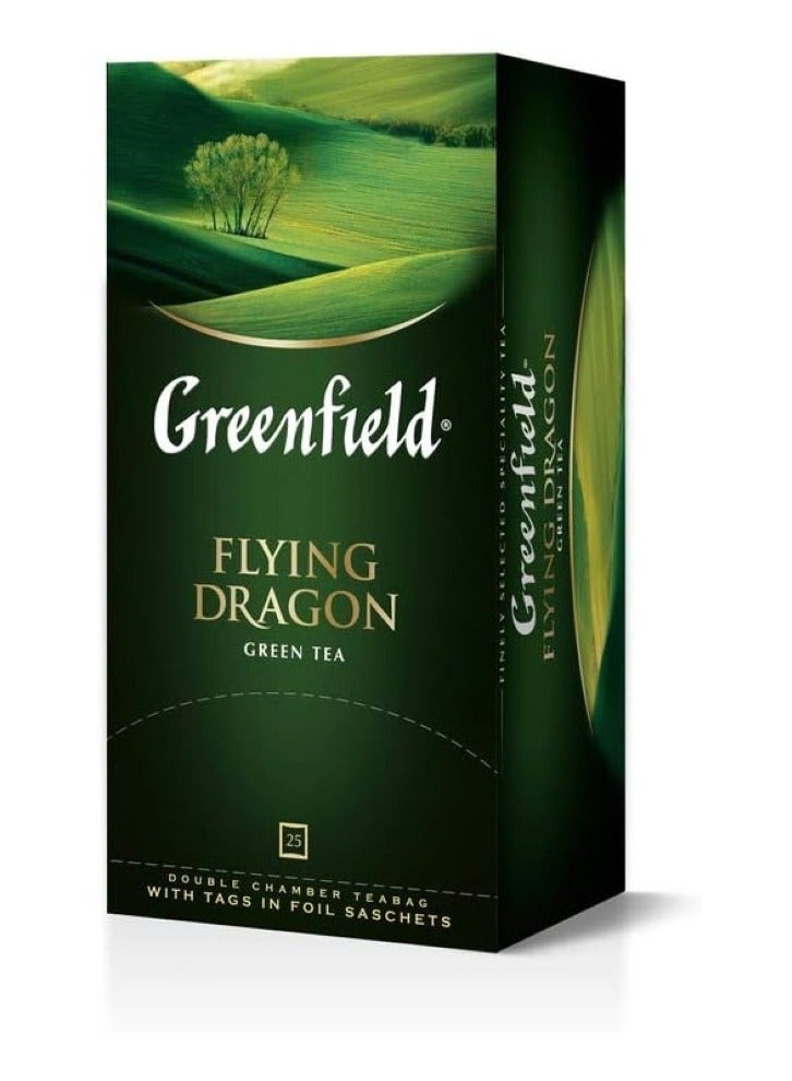 Greenfield Green Tea Flying Dragon 25 Tea Bags
