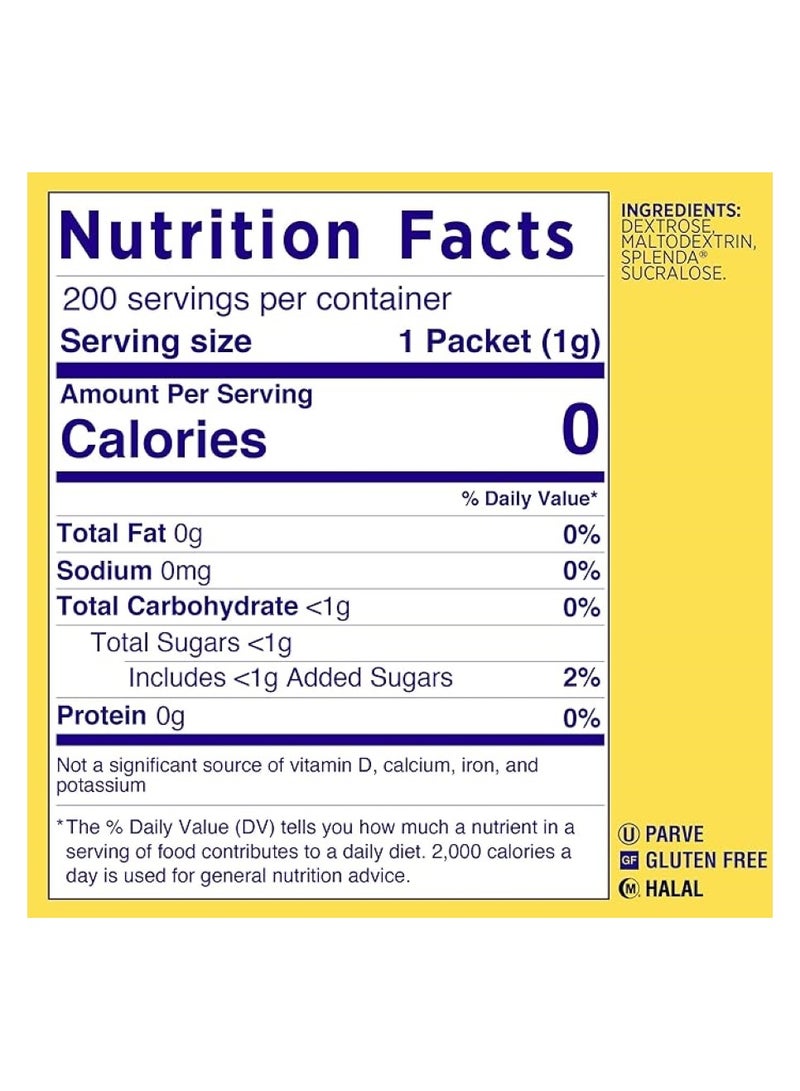 SPLENDA No Calorie Sweetener Granules 200 Count