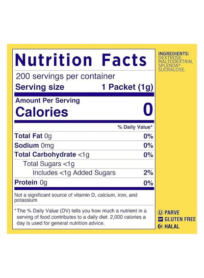 SPLENDA No Calorie Sweetener Granules 200 Count